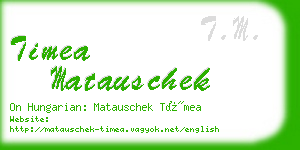 timea matauschek business card